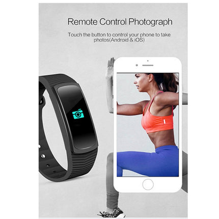 SMA-B3 Fitness Tracker 0.96 inch Bluetooth Smart Bracelet, IP67 Waterproof, Support Activity Traker / Heart Rate Monitor / Blood Pressure Monitor / Remote Capture(Black)-garmade.com