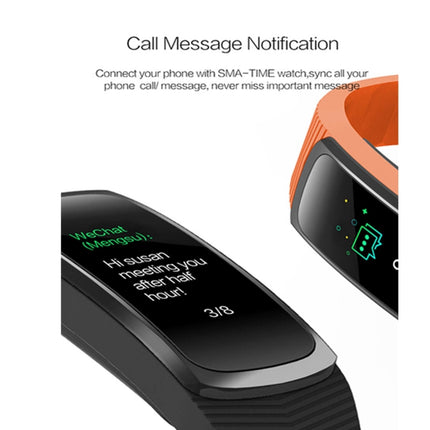SMA-B3 Fitness Tracker 0.96 inch Bluetooth Smart Bracelet, IP67 Waterproof, Support Activity Traker / Heart Rate Monitor / Blood Pressure Monitor / Remote Capture(Orange)-garmade.com