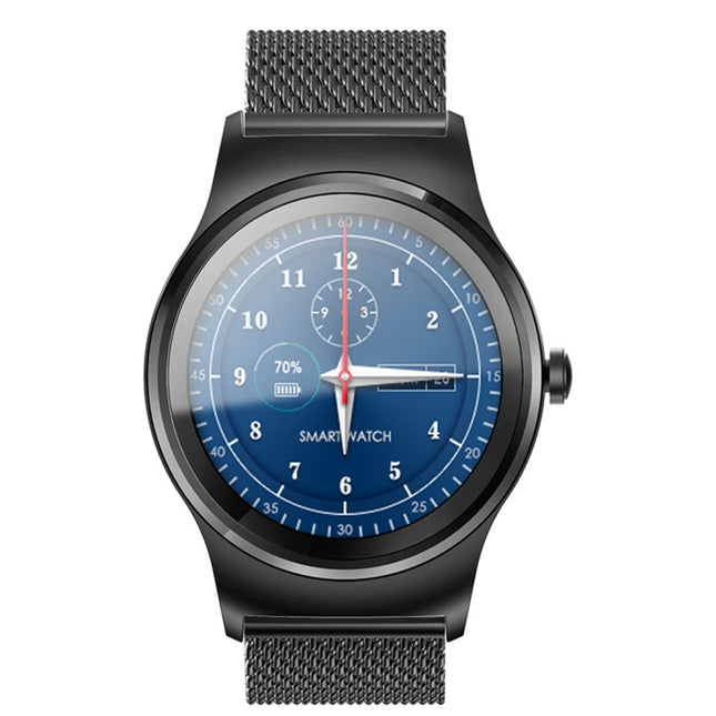 SMA-Round 1.28 inch Color Touch Screen Bluetooth Steel Strap Smart Watch, Waterproof, Support Voice Control / Heart Rate Monitor / Sleep Monitor / Bluetooth Camera, Compatible with Android and iOS System-garmade.com