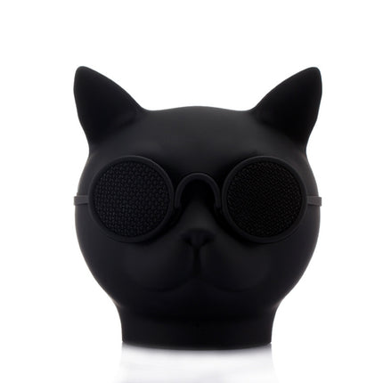 T8 Mini Cat Shape Stereo Wireless Bluetooth Speaker, Support Hands-free / TF Card / FM(Black)-garmade.com