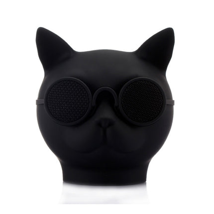 T8 Mini Cat Shape Stereo Wireless Bluetooth Speaker, Support Hands-free / TF Card / FM(Black)-garmade.com