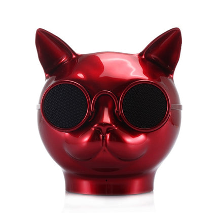 T8 Mini Cat Shape Stereo Wireless Bluetooth Speaker, Support Hands-free / TF Card / FM(Red)-garmade.com
