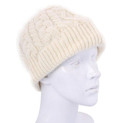 Wavy Textured Knitted Bluetooth Headset Warm Winter Beanie Hat with Mic for Boy & Girl & Adults(Beige)-garmade.com