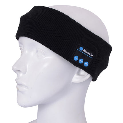 Knitted Bluetooth Headsfree Sport Music Headband with Mic for iPhone / Samsung and Other Bluetooth Devices(Black)-garmade.com