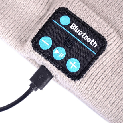 Knitted Bluetooth Headsfree Sport Music Headband with Mic for iPhone / Samsung and Other Bluetooth Devices(Grey)-garmade.com