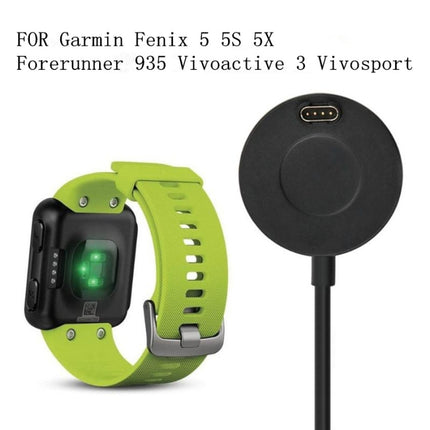 1m 1A ABS Desktop Charger for Garmin Fenix 5 / 5S / 5X /Forerunner 935 / Quatix 5 / Quatix 5 Sapphire / Vivoactive 3 Smart Watch(Black)-garmade.com