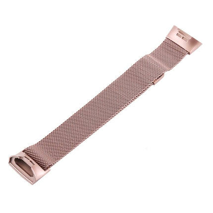 Metal Wrist Strap Watch Band for Fitbit Charge 3(Rose Gold)-garmade.com