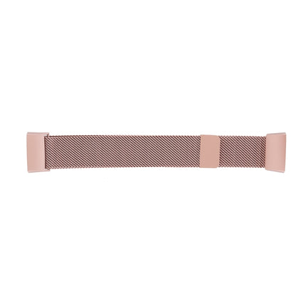 Metal Wrist Strap Watch Band for Fitbit Charge 3(Rose Gold)-garmade.com