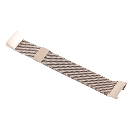 Metal Wrist Strap Watch Band for Fitbit Charge 3(Vintage Gold)-garmade.com