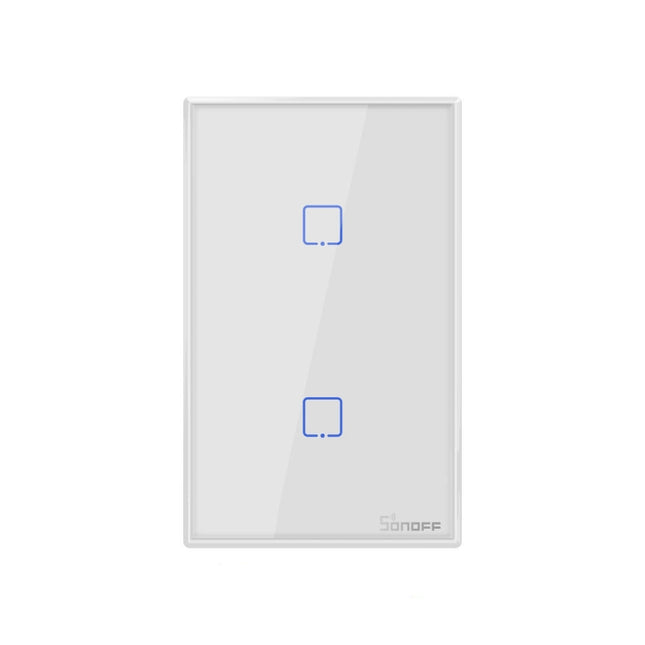 Sonoff T2 Touch 120mm Tempered Glass Panel Wall Switch Smart Home Light Touch Switch, Compatible with Alexa and Google Home, AC 100V-240V, US Plug-garmade.com