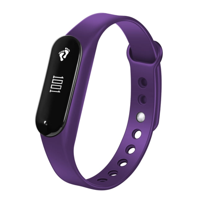 CHIGU C6 0.69 inch OLED Display Bluetooth Smart Bracelet, Support Heart Rate Monitor / Pedometer / Calls Remind / Sleep Monitor / Sedentary Reminder / Alarm / Anti-lost, Compatible with Android and iOS Phones (Purple)-garmade.com