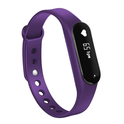 CHIGU C6 0.69 inch OLED Display Bluetooth Smart Bracelet, Support Heart Rate Monitor / Pedometer / Calls Remind / Sleep Monitor / Sedentary Reminder / Alarm / Anti-lost, Compatible with Android and iOS Phones (Purple)-garmade.com