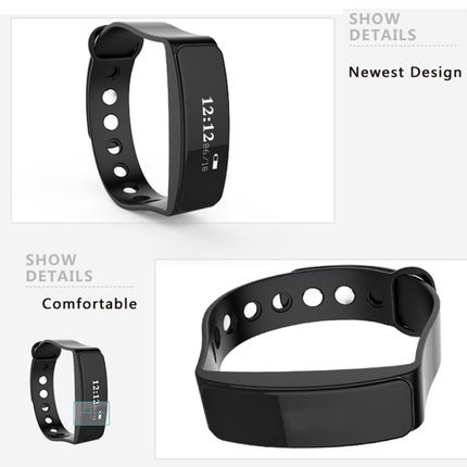 TLW05 0.86 inch OLED Display Bluetooth Smart Bracelet, IP66 Waterproof Support Pedometer / Calls Remind / Sleep Monitor / Sedentary Reminder / Alarm / Remote Capture, Compatible with Android and iOS Phones (Black)-garmade.com