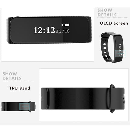 TLW05 0.86 inch OLED Display Bluetooth Smart Bracelet, IP66 Waterproof Support Pedometer / Calls Remind / Sleep Monitor / Sedentary Reminder / Alarm / Remote Capture, Compatible with Android and iOS Phones (Orange)-garmade.com