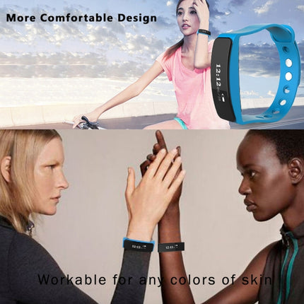 TLW05 0.86 inch OLED Display Bluetooth Smart Bracelet, IP66 Waterproof Support Pedometer / Calls Remind / Sleep Monitor / Sedentary Reminder / Alarm / Remote Capture, Compatible with Android and iOS Phones (Blue)-garmade.com