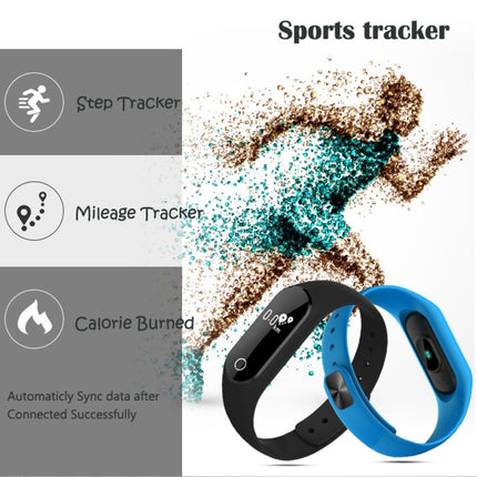 TLW25 0.42 inch OLED Display Bluetooth Smart Bracelet, IP66 Waterproof, Support Heart Rate Monitor / Pedometer / Calls Remind / Sleep Monitor / Sedentary Reminder / Alarm / Remote Capture, Compatible with Android and iOS Phones (Blue)-garmade.com