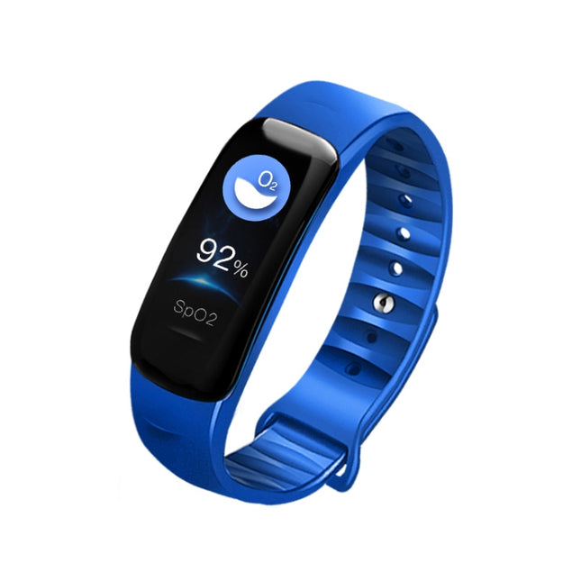 C1S 0.96 inches IPS Color Screen Smart Bracelet IP67 Waterproof, Support Call Reminder /Heart Rate Monitoring /Blood Pressure Monitoring /Sleep Monitoring /Sedentary Reminder / Remote Control (Blue)-garmade.com