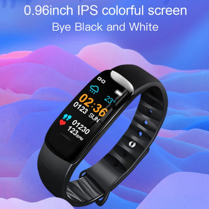 C1S 0.96 inches IPS Color Screen Smart Bracelet IP67 Waterproof, Support Call Reminder /Heart Rate Monitoring /Blood Pressure Monitoring /Sleep Monitoring /Sedentary Reminder / Remote Control (Purple)-garmade.com