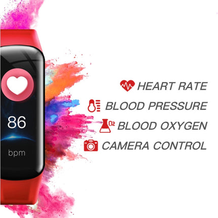 C1S 0.96 inches IPS Color Screen Smart Bracelet IP67 Waterproof, Support Call Reminder /Heart Rate Monitoring /Blood Pressure Monitoring /Sleep Monitoring /Sedentary Reminder / Remote Control (Purple)-garmade.com
