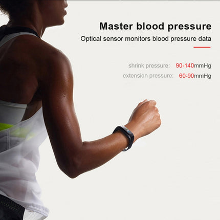 CK17S 0.96 inches IPS Screen Smart Bracelet IP67 Waterproof, Support Call Reminder / Heart Rate Monitoring / Blood Pressure Monitoring / Sleep Monitoring (Black)-garmade.com