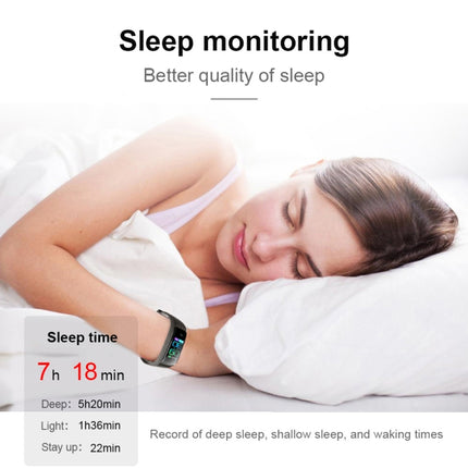 CK17S 0.96 inches IPS Screen Smart Bracelet IP67 Waterproof, Support Call Reminder / Heart Rate Monitoring / Blood Pressure Monitoring / Sleep Monitoring (Blue)-garmade.com