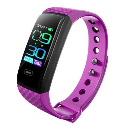 CK17S 0.96 inches IPS Screen Smart Bracelet IP67 Waterproof, Support Call Reminder / Heart Rate Monitoring / Blood Pressure Monitoring / Sleep Monitoring (Purple)-garmade.com