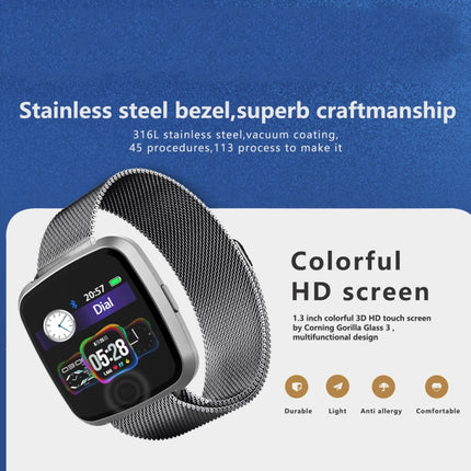 DTNO.1 G12 1.3 inches OLED Color Screen Smart Bracelet IP67 Waterproof, Steel Watchband, Support Call Reminder /Heart Rate Monitoring /Sedentary Reminder /Multi-sport Mode(Black)-garmade.com