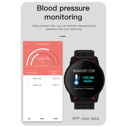 KY108 1.3 inches 240x240 Resolution Smart Bracelet IP67 Waterproof, Support Call Reminder /Heart Rate Monitoring /Sleep Monitoring /Blood Pressure Monitoring /Blood Oxygen Monitoring (Red)-garmade.com