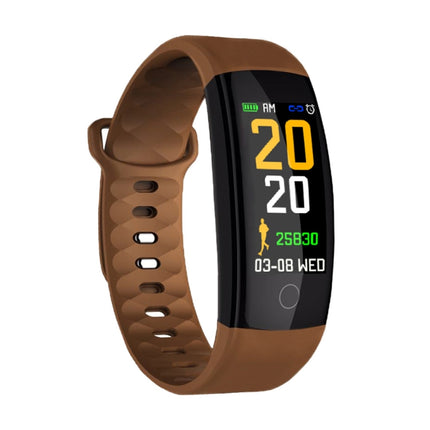 QS01 0.96 inches TFT Color Screen Smart Bracelet IP67 Waterproof, Support Call Reminder /Heart Rate Monitoring /Sleep Monitoring /Blood Pressure Monitoring /Sedentary Reminder (Coffee)-garmade.com