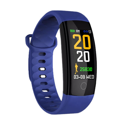 QS01 0.96 inches TFT Color Screen Smart Bracelet IP67 Waterproof, Support Call Reminder /Heart Rate Monitoring /Sleep Monitoring /Blood Pressure Monitoring /Sedentary Reminder (Blue)-garmade.com