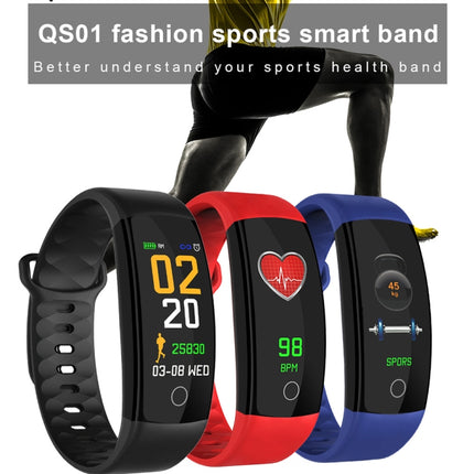 QS01 0.96 inches TFT Color Screen Smart Bracelet IP67 Waterproof, Support Call Reminder /Heart Rate Monitoring /Sleep Monitoring /Blood Pressure Monitoring /Sedentary Reminder (Blue)-garmade.com