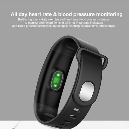 QS01 0.96 inches TFT Color Screen Smart Bracelet IP67 Waterproof, Support Call Reminder /Heart Rate Monitoring /Sleep Monitoring /Blood Pressure Monitoring /Sedentary Reminder (Blue)-garmade.com