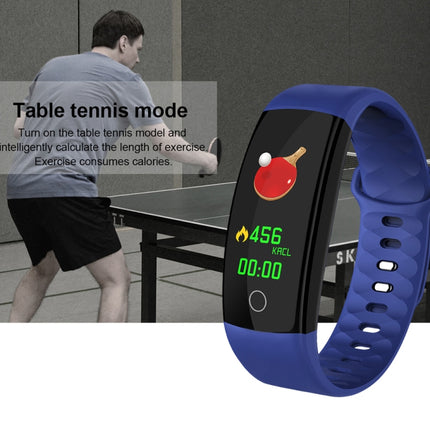 QS01 0.96 inches TFT Color Screen Smart Bracelet IP67 Waterproof, Support Call Reminder /Heart Rate Monitoring /Sleep Monitoring /Blood Pressure Monitoring /Sedentary Reminder (Blue)-garmade.com