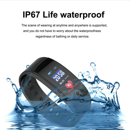 QS80 Plus 0.96 inches TFT Color Screen Smart Bracelet IP67 Waterproof, Support Call Reminder /Heart Rate Monitoring /Sleep Monitoring /Blood Pressure Monitoring /Sedentary Reminder (Blue)-garmade.com