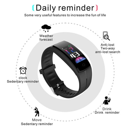 QS100 0.96 inches TFT Color Screen Smart Bracelet IP67 Waterproof, Support Call Reminder /Heart Rate Monitoring /Sleep Monitoring /Sedentary Reminder /Blood Pressure Monitoring (Black)-garmade.com