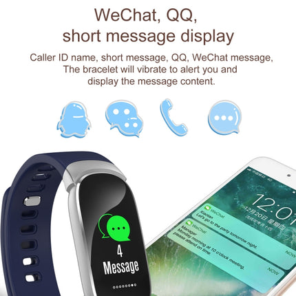 QW16 0.96 inches LCD Color Screen Smart Bracelet IP67 Waterproof, Support Call Reminder /Heart Rate Monitoring /Sleep Monitoring /Sedentary Reminder /Blood Pressure Monitoring (Blue)-garmade.com