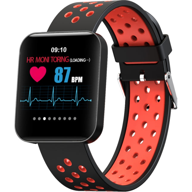 S88 1.54 inches TFT Color Screen Smart Bracelet IP67 Waterproof, Silicone Watchband, Support Call Reminder /Heart Rate Monitoring /Sleep Monitoring /Sedentary Reminder /Blood Pressure Monitoring(Red)-garmade.com