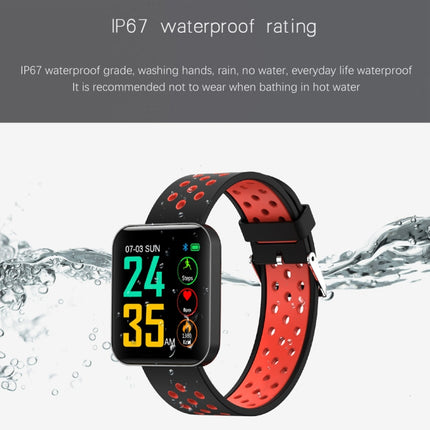 S88 1.54 inches TFT Color Screen Smart Bracelet IP67 Waterproof, Silicone Watchband, Support Call Reminder /Heart Rate Monitoring /Sleep Monitoring /Sedentary Reminder /Blood Pressure Monitoring(Red)-garmade.com
