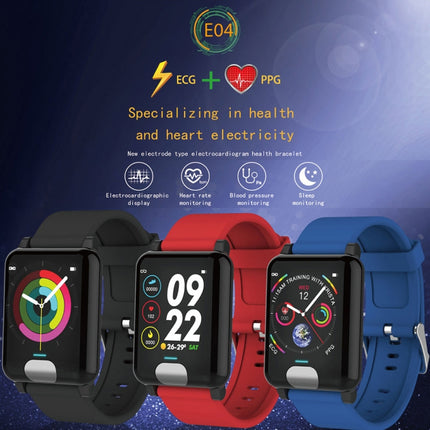 E04 1.3 inches IPS Color Screen Smart Watch IP67 Waterproof, TPU Watchband, Support Call Reminder / Heart Rate Monitoring / Blood Pressure Monitoring / Remote Care / Multiple Sport Modes (Red)-garmade.com
