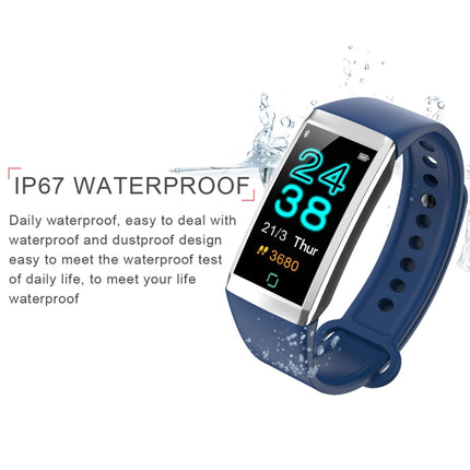 TD19 1.14 inches IPS Screen Smart Bracelet IP67 Waterproof, Support Call Reminder / Heart Rate Monitoring / Blood Pressure Monitoring / Sleep Monitoring / Remote Camera (Blue)-garmade.com