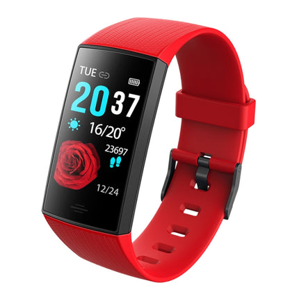 CY11 1.14 inches IPS Color Screen Smart Bracelet IP67 Waterproof, Support Step Counting / Call Reminder / Heart Rate Monitoring / Sleep Monitoring (Red)-garmade.com