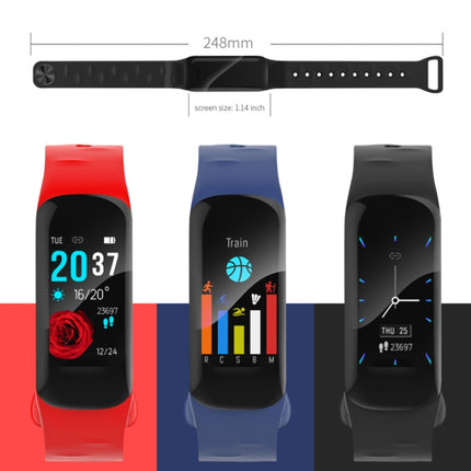 H29 1.14 inches IPS Color Screen Smart Bracelet IP67 Waterproof, Support Step Counting / Call Reminder / Heart Rate Monitoring / Sleep Monitoring (Blue)-garmade.com