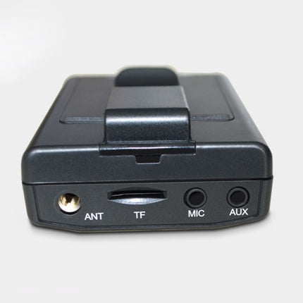 HRD-831 Portable FM Transmitter Receiver, Support TF Card (Black)-garmade.com