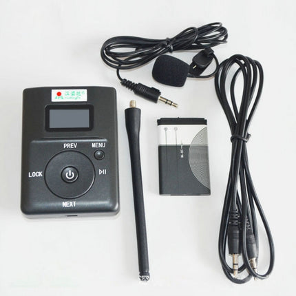 HRD-831 Portable FM Transmitter Receiver, Support TF Card (Black)-garmade.com