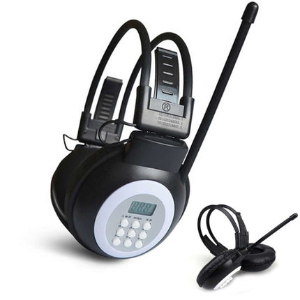 HRD-308S Portable FM Campus Radio Receiver Headset(Black)-garmade.com