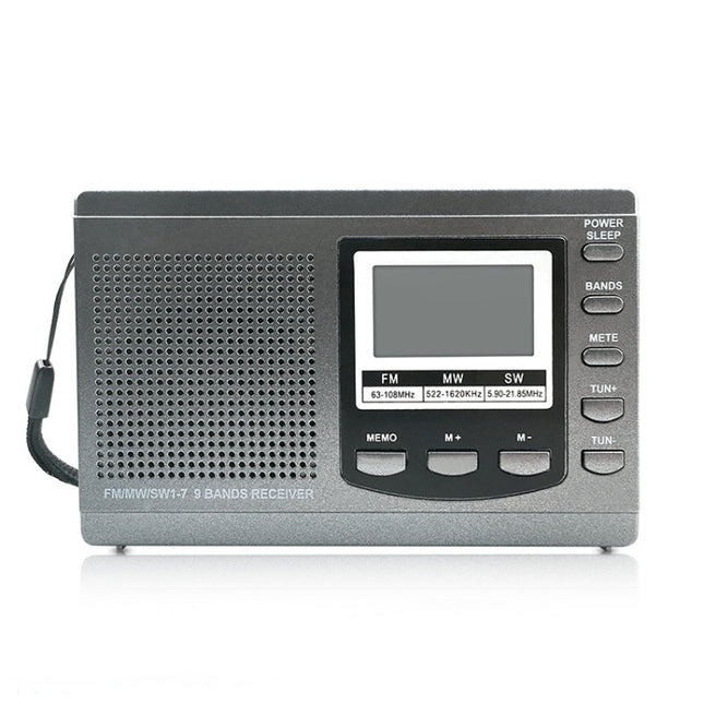 HRD-310 Portable FM AM SW Full Band Digital Demodulation Radio (Grey)-garmade.com