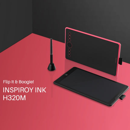 HUION Inspiroy Ink H320M 5080 LPI Art Drawing Tablet for Fun, with Battery-free Pen & Pen Holder(Black)-garmade.com