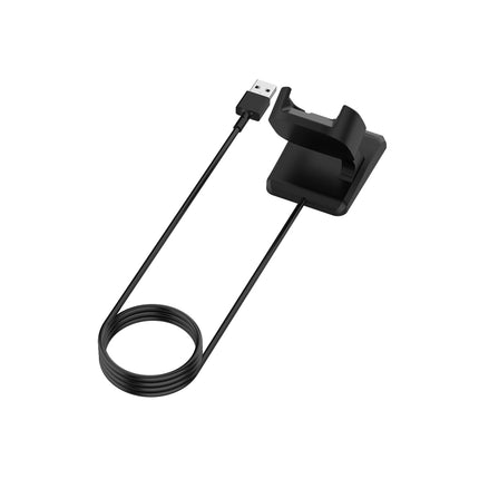 Smartwatch Replacement USB Charger Charging Dock Adapter for Fitbit Versa 2, Cable Length: 1m (Black)-garmade.com