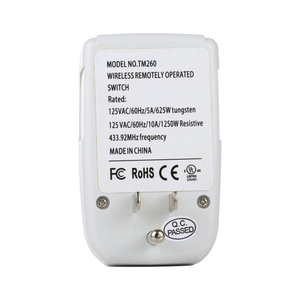 110V Indoor Wireless Smart Remote Control Switch with Single Keychain Transmitter, US Plug-garmade.com