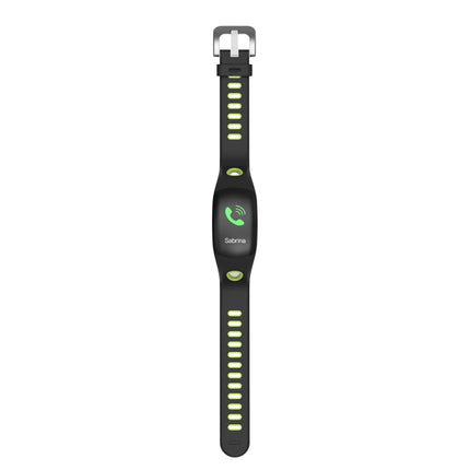 DOMINO DM11 0.96 inch IPS Screen Display Bluetooth Smart Watch, IP68 Waterproof, Support Pedometer / Heart Rate Monitor / Blood Pressure Monitor / Take Medicine Reminder, iOS 9.0 Above & Android 4.4 Above System(Green)-garmade.com